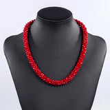 Crystal Beads Necklace for Women Gift Multicolor