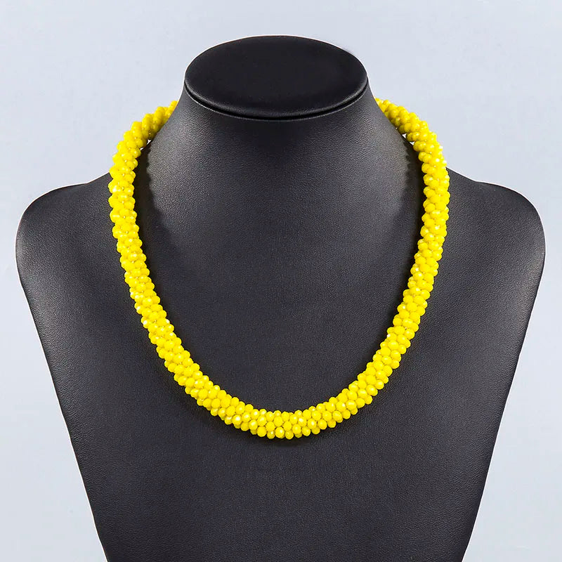 Crystal Beads Necklace for Women Gift Multicolor