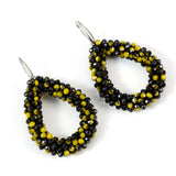 Colorful Beaded Water Drop Earrings Crystal Beads Long Earrings Boho Vintage