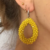 Vintage Crystal Beaded Drop Earrings for Women