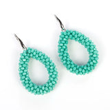 Vintage Crystal Beaded Drop Earrings for Women