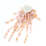 Colorful Bead Tassel Crystal Earrings for Women Gift