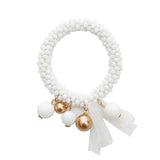 Crystal Beads Silk Ribbon Bracelet Boho Jewelry Gift