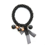 Crystal Beads Silk Ribbon Bracelet Boho Jewelry Gift