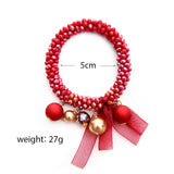Crystal Beads Silk Ribbon Bracelet Boho Jewelry Gift