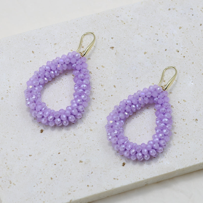 Colorful Water Drop Earrings Crystal Big Long Jewelry Gift