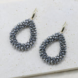 Colorful Water Drop Earrings Crystal Big Long Jewelry Gift