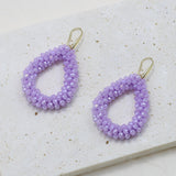 Colorful Water Drop Earrings Crystal Big Long Jewelry Gift