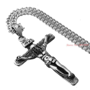 INRI Jesus Punk Vintage Cross Necklace Pendant