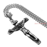 INRI Jesus Punk Vintage Cross Necklace Pendant