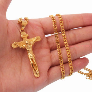 INRI Jesus Punk Vintage Cross Necklace Pendant