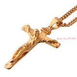 INRI Jesus Punk Vintage Cross Necklace Pendant