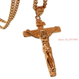INRI Jesus Punk Vintage Cross Necklace Pendant