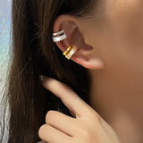 Premium Snake Colorful Micro Pave CZ Ear Clip Non-pierced Earrings
