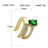 Premium Snake Colorful Micro Pave CZ Ear Clip Non-pierced Earrings