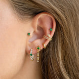Premium Snake Colorful Micro Pave CZ Ear Clip Non-pierced Earrings