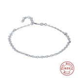S925 Sterling Silver Disc Charm Bracelet