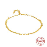 S925 Sterling Silver Disc Charm Bracelet