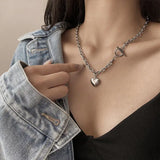 Heart Shaped Patchwork Pearl Necklace for Women
