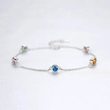 925 Sterling Silver Bead Bracelet for Women - Small Bead Rose Silver