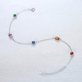 925 Sterling Silver Bead Bracelet for Women - Small Bead Rose Silver