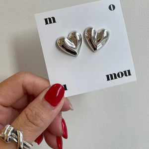 925 Silver Heart Stud Earrings Wedding Accessories for Women