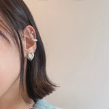 925 Silver Heart Stud Earrings Wedding Accessories for Women
