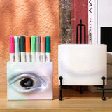 Abstract Style Large Eyes Pen Holder Silicone Mold DIY Gift