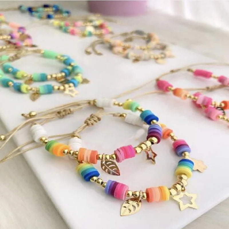 INS Bracelet DIY Accessories Colorful Soft Pottery Pieces Set