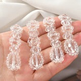 Cold Wind Crystal Flowers Long Earrings DIY Beaded Jewelry 2 pcs