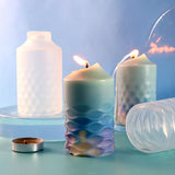 Wave Type Cylinder Candle Silicone Mold DIY Epoxy Resin Mold