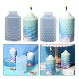 Wave Type Cylinder Candle Silicone Mold DIY Epoxy Resin Mold