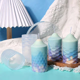 Wave Type Cylinder Candle Silicone Mold DIY Epoxy Resin Mold