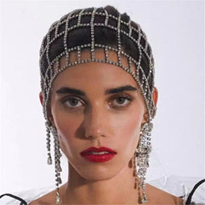 Crystal Multi-layer Hollow Head Chain Headpiece Wedding Jewelry for Women