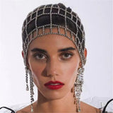 Crystal Multi-layer Hollow Head Chain Headpiece Wedding Jewelry for Women