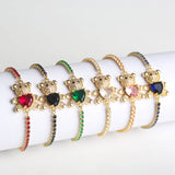 Teddy Bear Cz Crystal Bracelet for Women