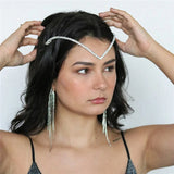 Bohemian Bride Wedding Ultra Flash Crystal Forehead Chain Jewelry