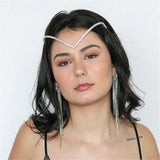 Bohemian Bride Wedding Ultra Flash Crystal Forehead Chain Jewelry