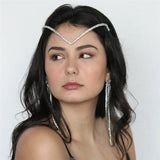 Bohemian Bride Wedding Ultra Flash Crystal Forehead Chain Jewelry