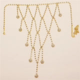 Rhinestone Tassel Shoulder Chain Sparkling Crystal Body Jewelry