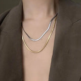 Snake Chain Necklace for Women Gothic Streetwear Grunge Jewelry Gift