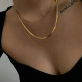 Snake Chain Necklace for Women Gothic Streetwear Grunge Jewelry Gift