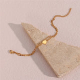 INS Double Layer Heart Bracelet Stainless Steel 18k Plated Jewelry