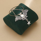 Geometric Big Ring Bat Earrings Female Y2K Punk Vintage Sweet Style Jewelry