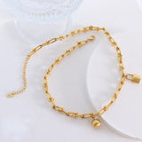 INS Waterproof Lock Round Bead U Shaped Link Set