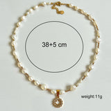 Hot Pearl Smiling Face Clavicle Necklace Women Rhinestone Choker