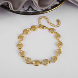 INS Hot Selling CZ Clover Bracelet Geometric Adjustable Charming Women Jewelry