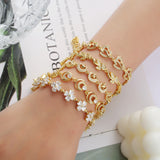 INS Hot Selling CZ Clover Bracelet Geometric Adjustable Charming Women Jewelry