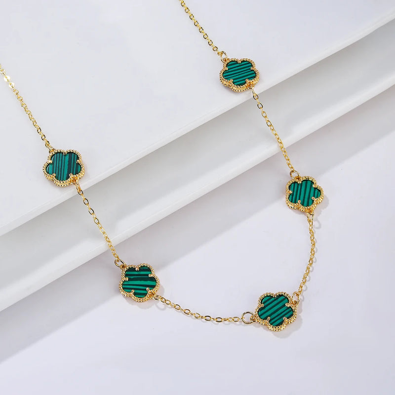INS Clover Geometric Necklace Sweet Romantic Holiday Jewelry