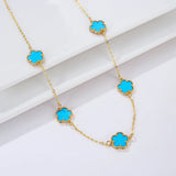 INS Clover Geometric Necklace Sweet Romantic Holiday Jewelry